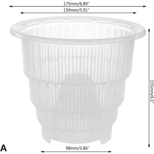 15 cm Clear Plastic Orchid Pots With Holes Air Pruning Pot Growth and Flower Plastic Function Slots Root D0L7
