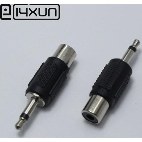 2pcs 3.5mm 2 Pole Mono Male Plug to RCA Female Socket Audio Adapter Connector