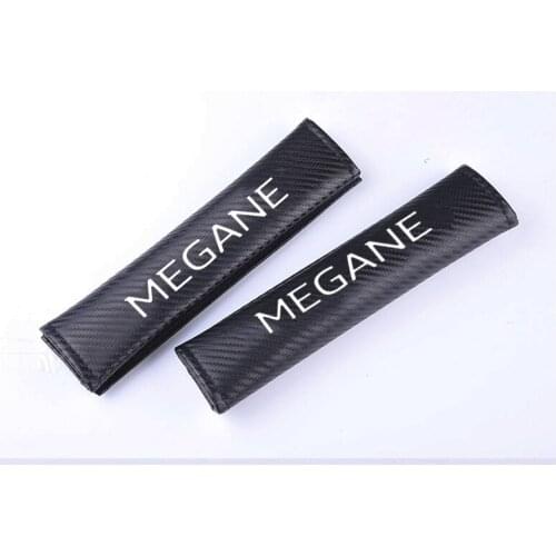 2pcs PU Fashion Car Seat Belt Cover Car Seat belt shoulder Pads for Renault Megane