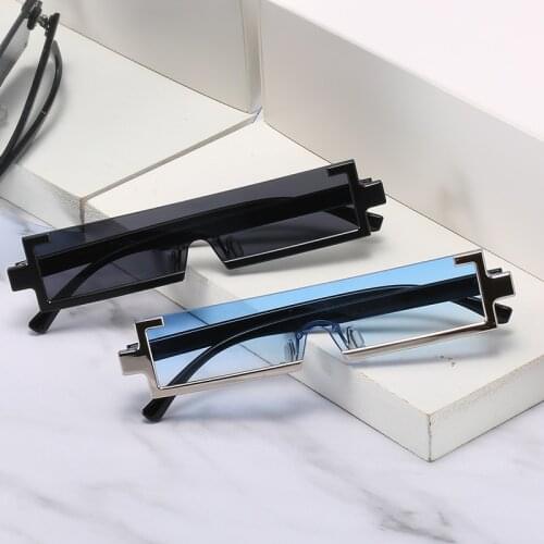 2021 New Arrival Rectangle Sunglasses Women Men Brand Designer Gradients Lens PC Frame Black Leopard Square Shield Style UV400