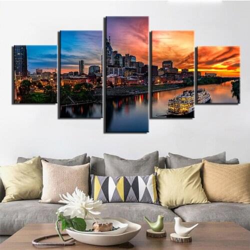 5pcs diamond embroidery the city diy diamond painting sale picture of rhinestones cross stitch mosaic painting by numbersZP-621