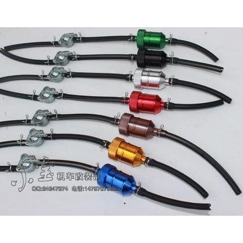 Red set Off-road motorcycle performance General entered an oil switch aluminum oil filter fuel tank switch clamp tubing