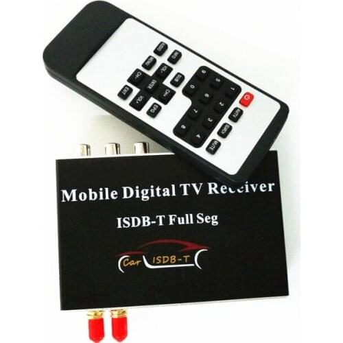 Car Auto External High Definition Full Seg ISDB-T Digital TV Receiver With 2 Tuners 2 Antennas Car Dvd GPS Dual ISDB-T TV Box