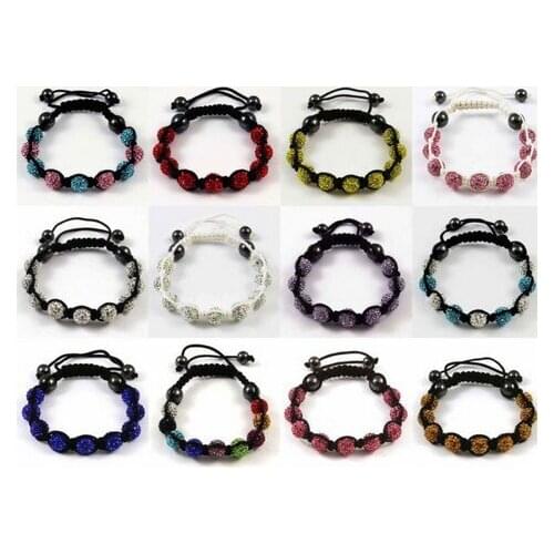 Ugh4 hot micro pave CZ Disco Ball Beads Bracelet fasion Gift jewelry Discount crystal