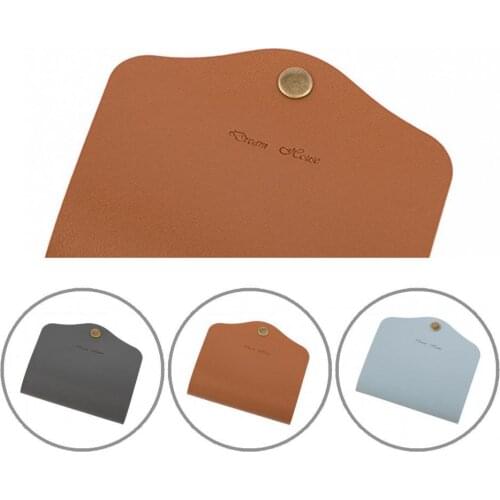 8 Colors Practical Face Cover Storage Box Faux Leather Clip Premium Face Cover Box Nice-looking for Home