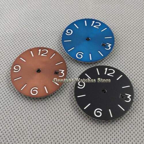 Sterile Watch Dial 31.5mm blue/black/coffee sandwich watch dial Fit ETA 2836 2824 MIYOTA 8215 821A DG2813,3804 Movement