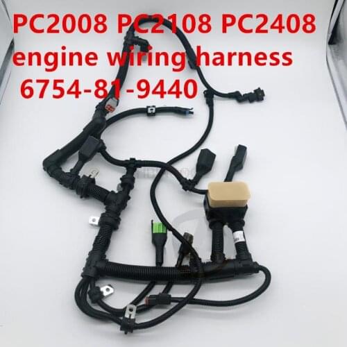 For Excavator wiring harness PC200-8 PC210-8 PC240-8 engine wiring harness 6754-81-9440 high quality accessories free shipping