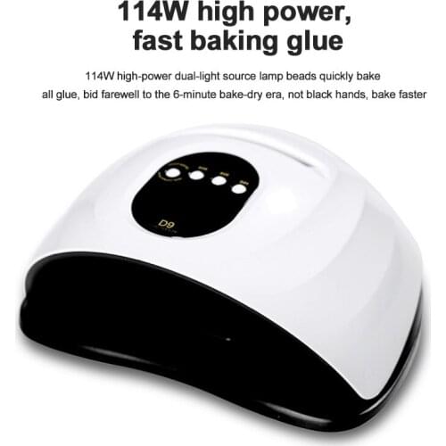 European Standard/US Standard 114W Nail Lamp Led Phototherapy Lamp Uv Nail Dryer Professional Nail Drying Tool Household