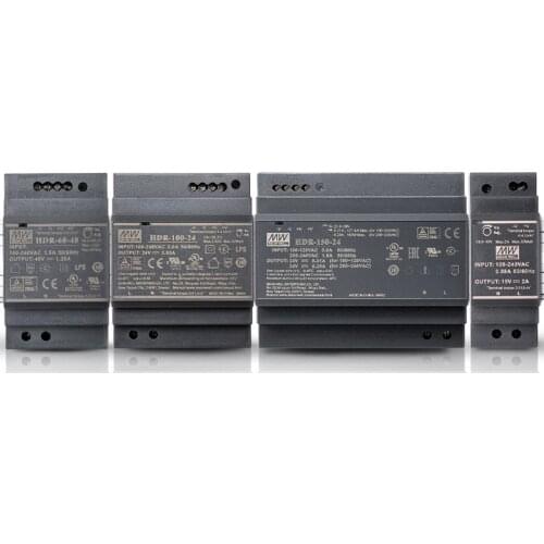 HDR-15/30/60/100/150 Untra slim Din rail Power supply ac dc 5/12/15/24/48V Meanwell for household industrial factory automation