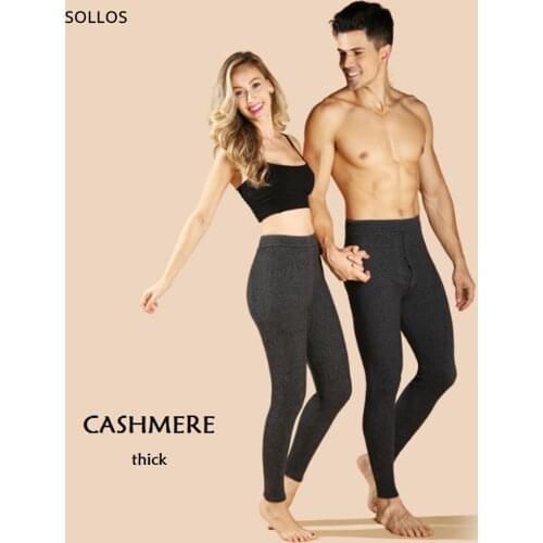 Cashmere 82% thick merino warm leggings winter long johns mens thermal underwear men pants women panty thermo leggins long men‘s