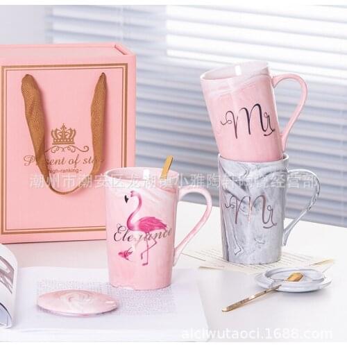 Creative Ceramic Mugs Gift Box Set Marbled Mugs Jewelry Event Gift Custom