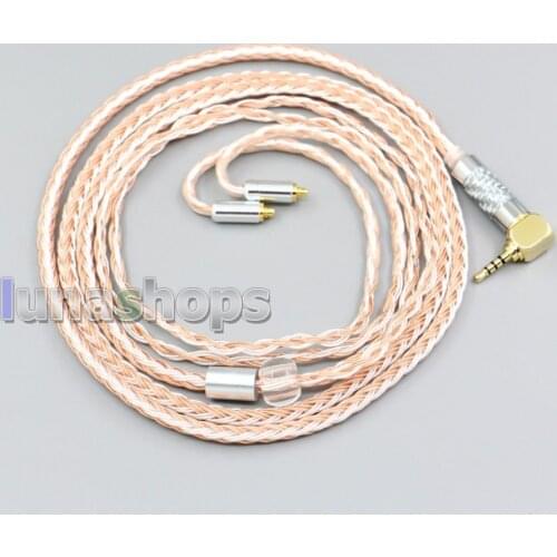 LN005818 3.5mm 2.5mm Balanced XLR 16 Core OCC Silver Mixed Earphone Cable For Shure SE215 SE315 SE425 SE535 SE846