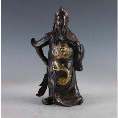 Copper Statue Chinese Gilt Copper Guan Gong Guan Yu Statues Made During The Daming Xuande Period