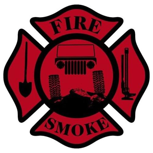 Hot Cover Scratches Car-Stickers Firefighter Fire Smoke Decals Fashion Car Accessories for Window Trunk Bumper PVC13*13cm