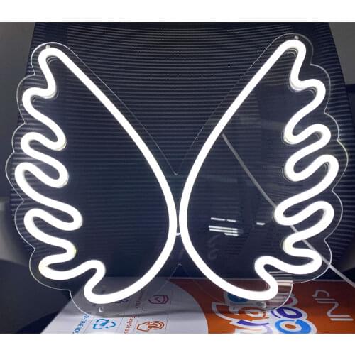 Angel Wings Neon Light Sign LED Night Lights USB Operated Decorative Marquee Sign Bar Pub Store Club Garage Home Party Decor