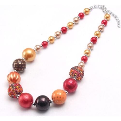 MHS.SUN 1PC fashion baby chunky beads necklace colorful bubblegum handmade jewelry for kids children Thanksgiving gift hot sale