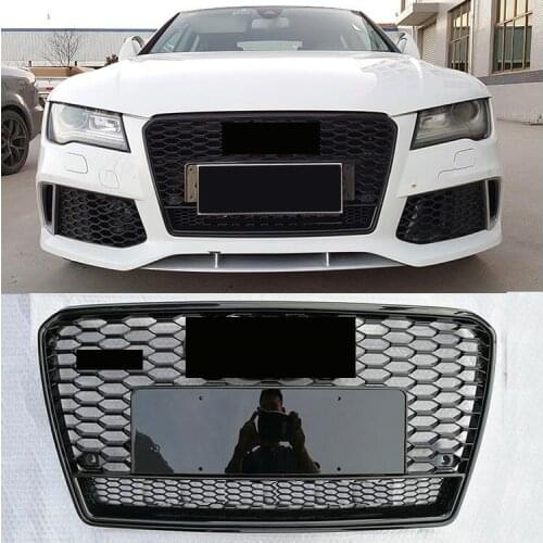 FOR AUDI A7/S7 C7 2009-2015 HONEYCOMB SPORT MESH RS7 STYLE HEX GRILLE GRILL BLACK silver