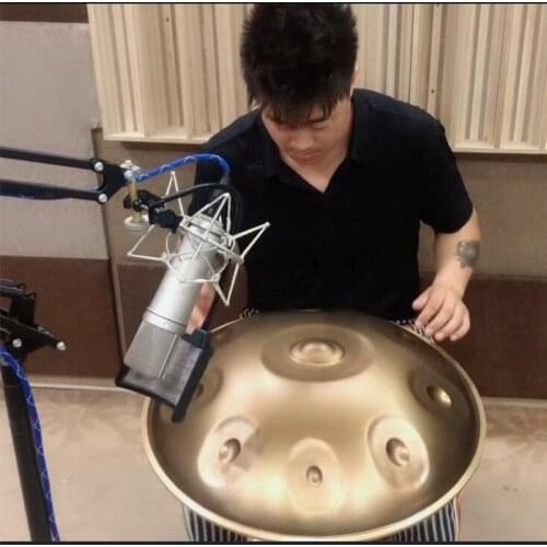 Steel Tongue Drum 22 Inch 10 Note Tambourine Ethereal Drum Yoga Meditation Percussion Instrument With Dedicated Drum Bag