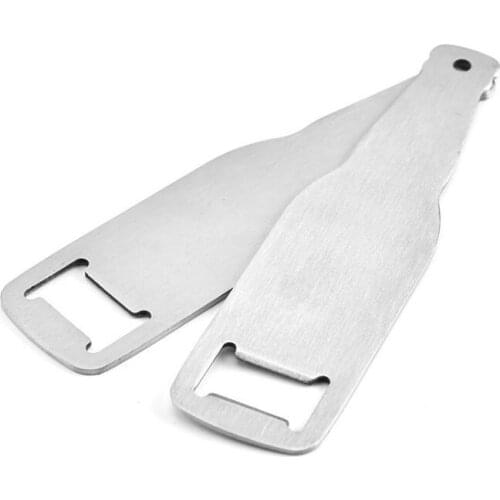 Creative Beer Bottle Shaped Opener Stainless Steel Flat Wine Bottle Opener Kitchen Bar Tool LX1862