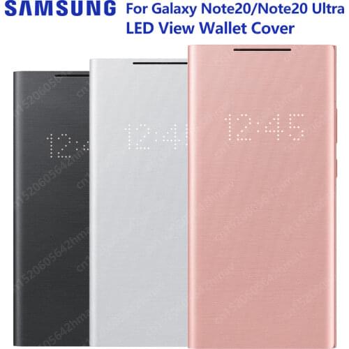 Samsung Original Smart LED View Case For Samsung Galaxy Note20 Note 20 Ultra Note 20 5G Note 20 Ultra 5G LED Wallet Flip Cover