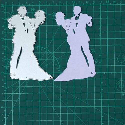Lovers Couple Dance Wedding Metal Cutting Dies For Stamps Scrapbooking Stencils DIY Paper Album Cards Decor Embossing 2020 New