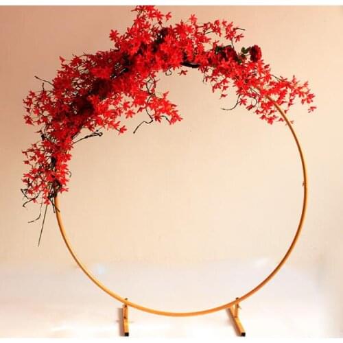 Iron circle Wedding arch props background single arch flower outdoor lawn wedding flower door rack wedding birthday decoration