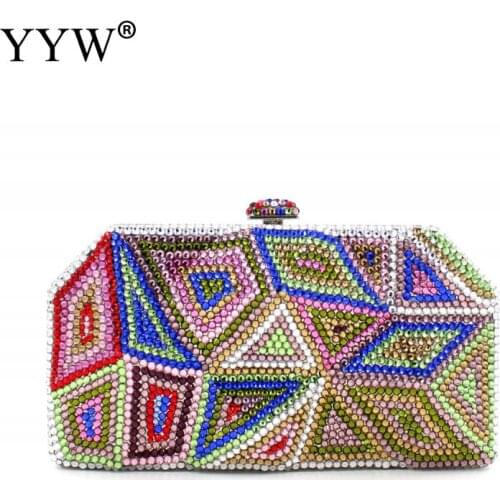 Woman Diamond-Studded Clutch Bag Full Of Diamonds Dinner Bag Heavy Handmade Handbags Irregular Iron Box Small Clucth Bag