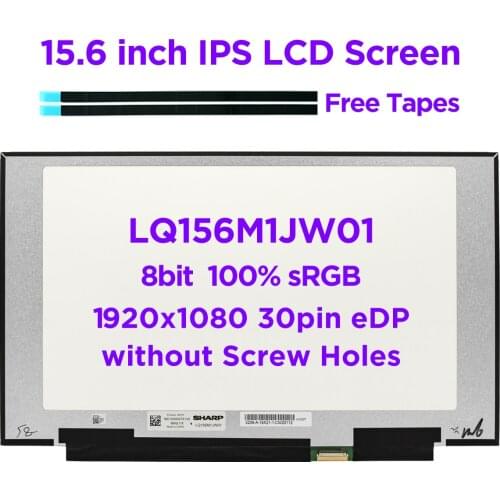 15.6" Laptop LCD Screen 100% sRGB LQ156M1JW01 fit N156HCA-EA3 LP156WFE-SPB1 N156HCE-EN2 LED Matrix Display Panel FHD 30pin eDP