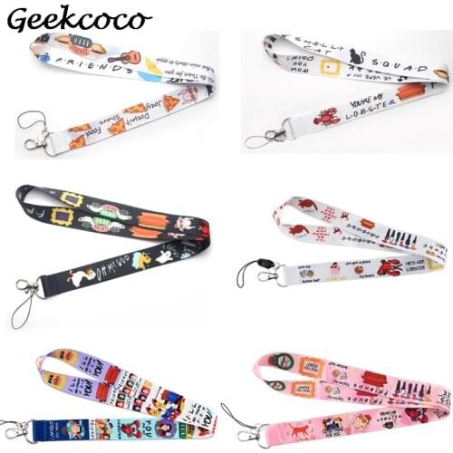 10pcs/lot J1792 Cartoon Friend Keychain Accessory Mobile Phone Badge Holder Key Strap Tv Show Cute Lanyard
