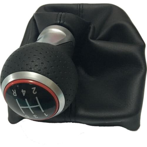 12mm 5 Speed 6 Speed Car Gear Shift Knob For Audi A4 A5 S4 B6 B7 B8 8K 8T 8F Q5 8R S Line Leather Gear Shift Collars Boot Cover