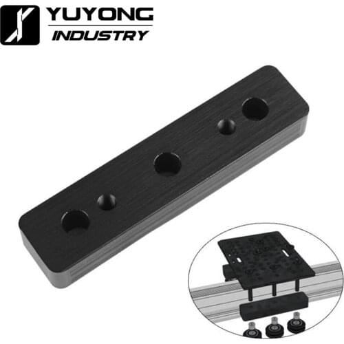 50pcs/lot precise black anodized Al6063-T6 v-slot spacer block on 20 series aluminum profile
