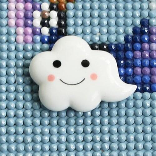 5d Diamond Painting Tools White Clouds Drop Magnet Cover Minders for Parchment Paper Cross Stitch Diamond Accessories