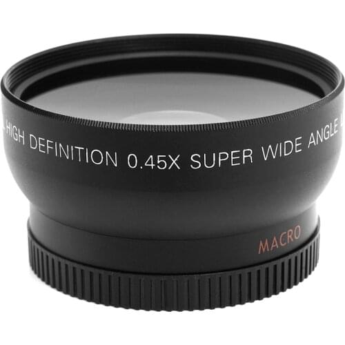 Andoer HD 52MM 0.45x Wide Angle Lens with Macro Lens for Canon Nikon Sony Pentax DSLR Camera
