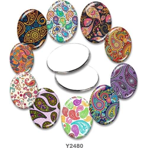 Bohemia Oval glass cabochon 13x18mm/18x25mm/30x40mm flat back Making findings TRY2480