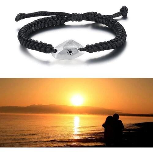 Lovers Wishing Stone Bracelets Moon and Sun Promise Couple Matching Bracelets