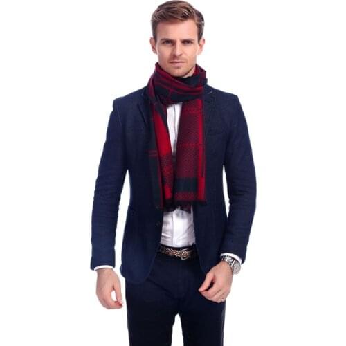 Bufandas 2021 Foulard Fashion Designer Wrap Men Business Scarf Winter Check Scarf Men Shawls Scarves A3A18917