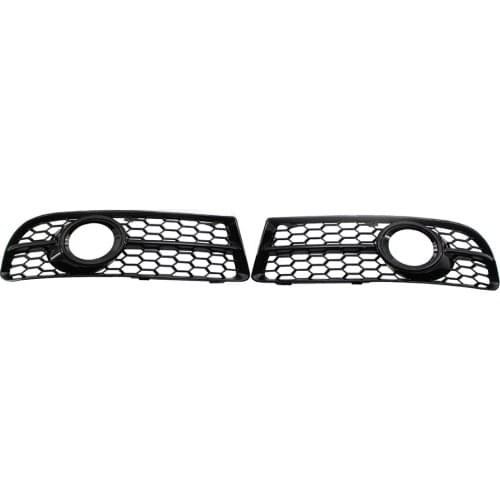 For Audi A4 B7 S-Line S4 05-08 Front Lower Bumper Fog Light Honeycomb Black Grille