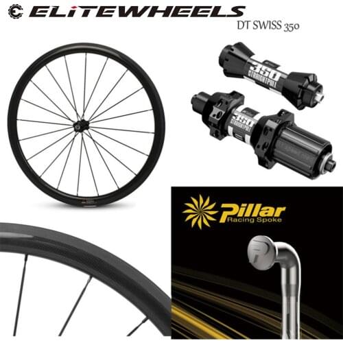 Elite DT Swiss 350 Series Carbon Road Bike Wheels Aero Wider Rim With Pillar 1423 Spoke UCI Quality 30/35/38/45/47/50/55/60/88mm