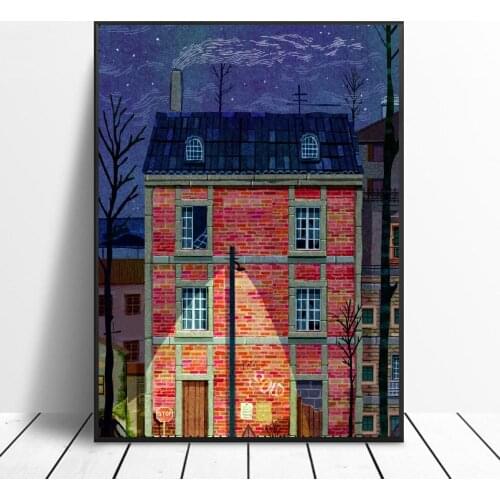 Amsterdam Canvas Painting Art Print Poster Picture Wall Modern Minimalist Bedroom Living Room Decoration