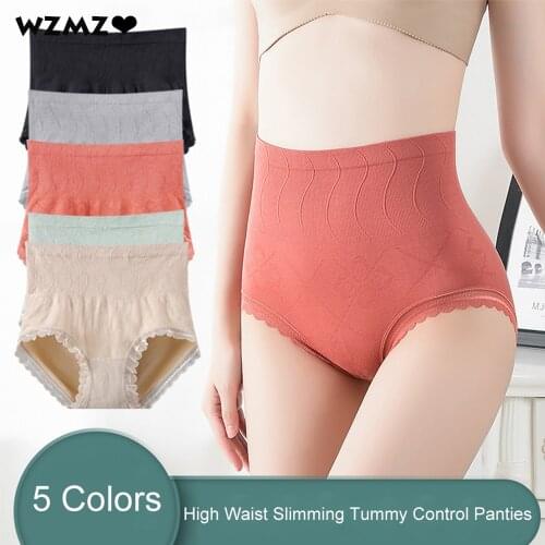 Seamless Shapewear Butt Lifter Slimming Panties With High Waist Sexy Lace Briefs Cotton Crotch Female Underwear Elastic Shapers