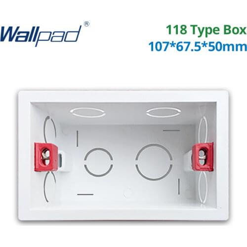 Mounting Lining Box for 118*72mm Wall Switch and Socket Wallpad Cassette Universal White Wall Back Junction Box
