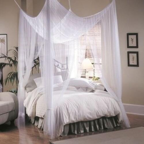 Mosquito Net Palace Four Door King/Queen Size For Double Single 1.5/1.8M Bed Prevent Insect Outdoor Grace White Canopy Net