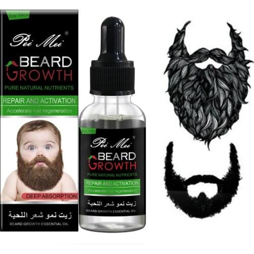 Men Beard Growth Oil Kit Soften Hair Growth Nourishing Enhancer Beard Wax Balm Moustache Oil Leave-In Conditioner Beard Care