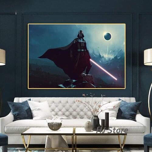 Home Wall Decor Marvle Movie Star Wars Of Vader And Soldier Printing Canvas Poster Painting for Living Room Bedroom Decoration
