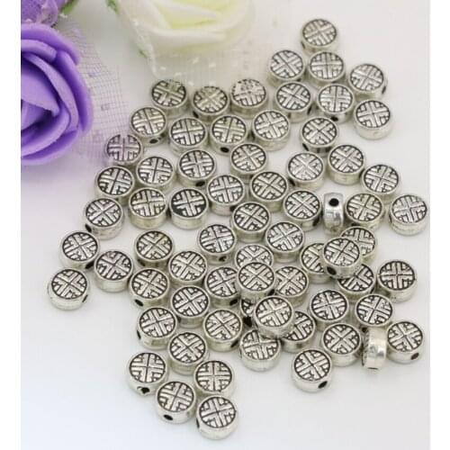 New fashion 7 type 100pcs round flowers wheel abacus rondelle gold-color silver-color spacers beads accessories finding B2521