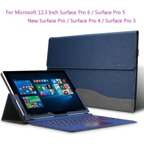 2019 New Laptop Sleeve For Microsoft Surface Pro 6 5 12.3 Inch Stand PU Leather Tablet Cover For Surface Pro 4 3 Laptop Bag Gift