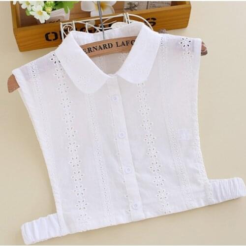 New shirt ladies decorated lace wild fake Sweater retro collier femme Cotton shirt wild decorative ear fake collar white