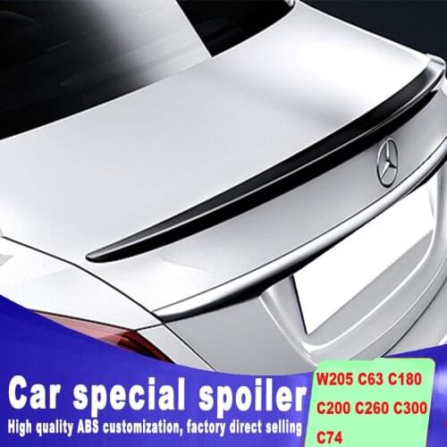 New design for Mercedes-benz benz W205 C63 C180 C200 C260 C300 C74 ABS high quality rear trunk wing rear spoiler by C200 C260