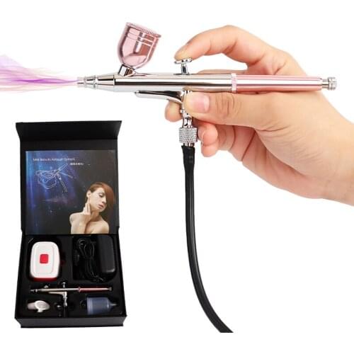 Onnfang Hot Airbrush Mini Noiseless Compressor Kit 7ml&20ml&40ml Beauty Nail Beauty Makeup Art Painting Household Compressor set