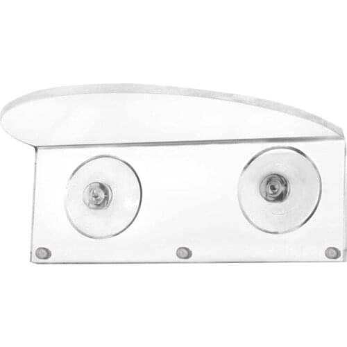 Y1UU Ledge Suction Cup Window Shelf Acrylic Plant Shelf For Garden Bathroom Organizer